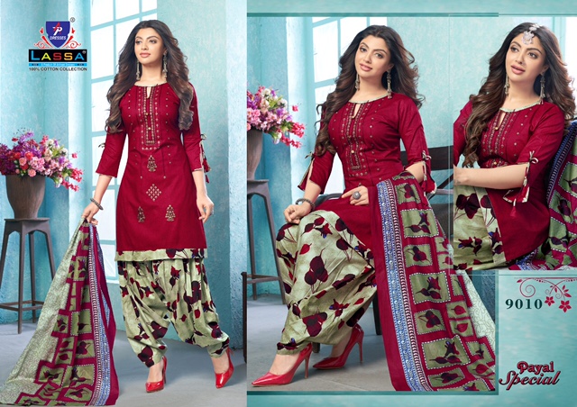  Arihant Lassa Payal Special 9 Latest Fancy Designer Regular Casual Wear Patiyala Printed Cotton Dress Material Collection 